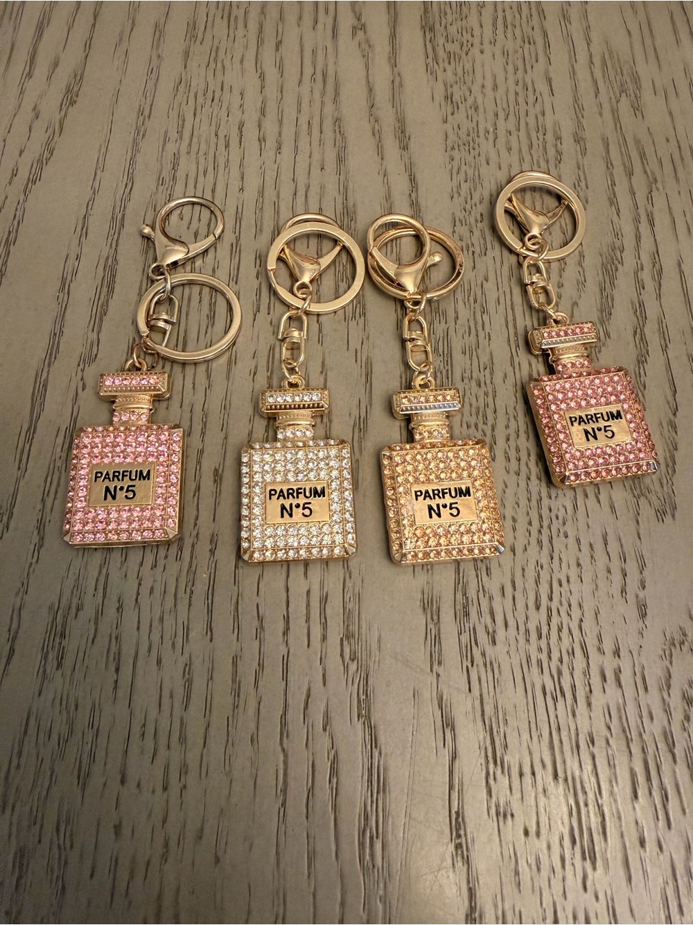CHANEL Crystal No.5 Mini Perfume Bottle Charms in Rose Gold & Gold - Picture 2 of 2